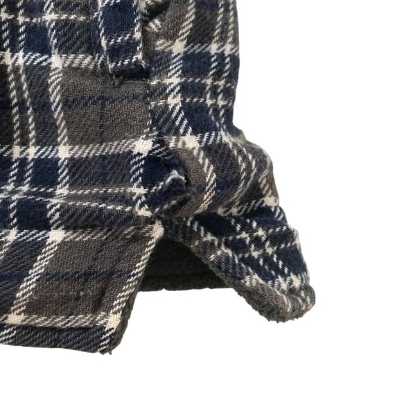 Vintage 90s Grunge Indie Granola Girl Gorpcore Casual Flannel Zip Up Shacket / L - Picture 6 of 8